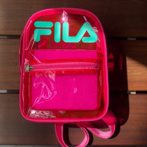 ⛔️SOLD⛔️ FILA Zoey Mini Backpack PINK Transparent - NWT - Picture 3 of 5